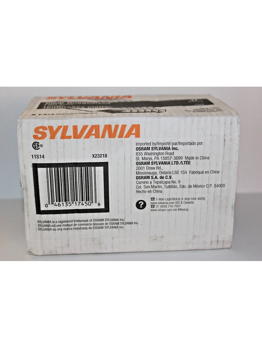 12 Lot Sylvania S 14 Clear Ruggedized Light Bulbs 11 Watts 130V 3000 Hrs